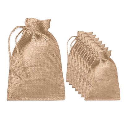 6" x 10" Jute Drawstring Ba