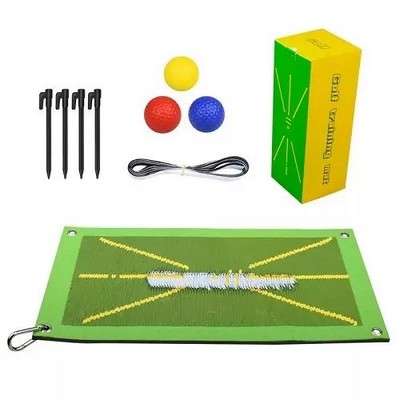 Portable Golf Practice Mat with Analysis Swing Path