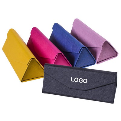 Triangle Foldable Glasses Case with Magnetic Closure