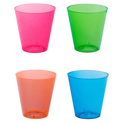 2 Oz. Hard Plastic Neon Shot Glass