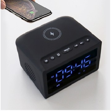 Wireless Charger with Alarm Clock & Speaker