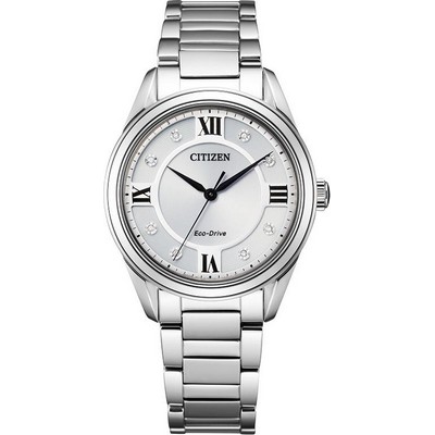 Citizen® Ladies' Arezzo Eco-Drive Watch w/Silver-Tone Dial