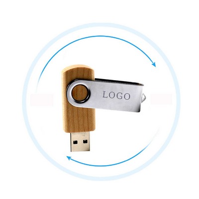 16GB Wooden Swivel Drive