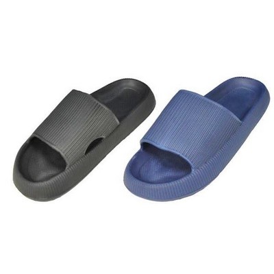 Men's Comfort Slides - Size S-XL, Black & Navy (Case of 24)