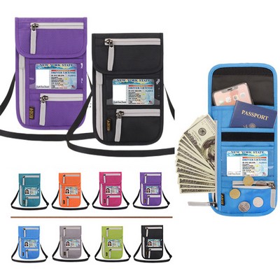 Travel Wallet RFID Passport Neck Holder