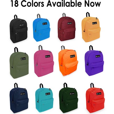 Everest Classic 16-1/2"Tall School Backpack( 18 Colors Available )