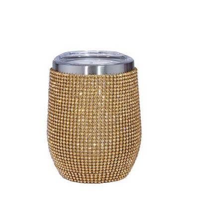 12oz Stainless Steel Rhinestone Insulated Tumbler