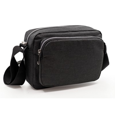 Heathered 3 Zippered Sling Bag