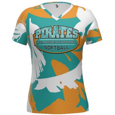 Sublimated Women's V-Neck Tee