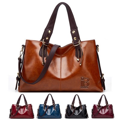 PU Large Capacity Tote Crossbody Bag