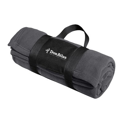 Port Authority® Fleece Blanket with Carrying Strap