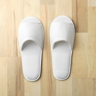 Open Toe Terry Slippers