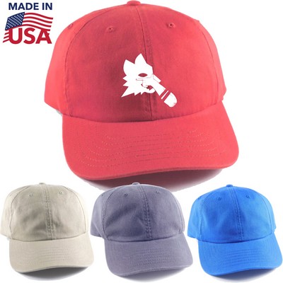 True American Made 6-Panel 100% Cotton Twill Dad Cap