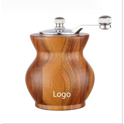 Manual Vase-shaped Wood Salt and Pepper Grinder