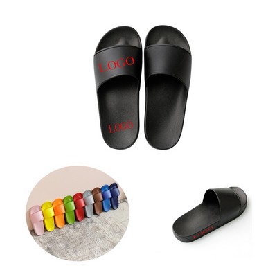 Unisex PVC Pure Color Non-Slip Travel Bathroom Slippers