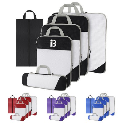 6 Piece Set Mesh Luggage Storage Bag