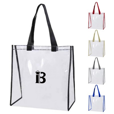 PVC Clear Stadium Open Tote Bag