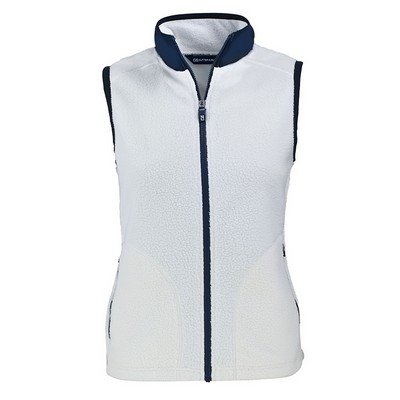 Cutter and Buck Ladies Cascade Eco Sherpa Fleece Vest