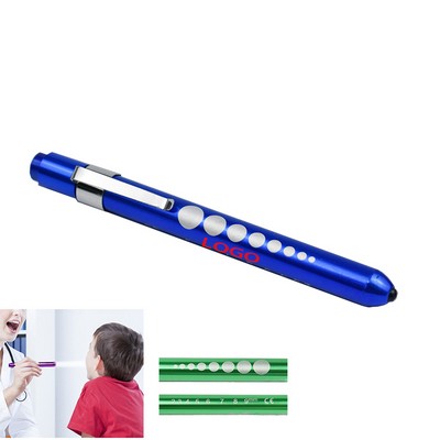 5" LED Aluminum Alloy Penlight w/Pupil Gauge & Ruler & Pocket Clip