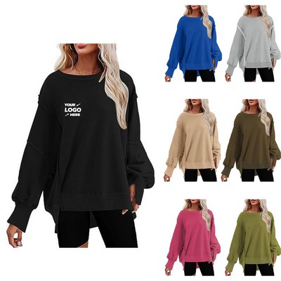 Womens Oversized Crewneck Sweatshirts Hoodies