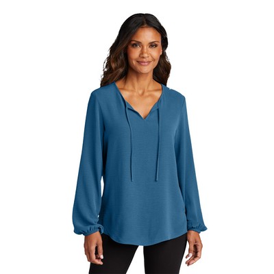 Port Authority® Ladies Textured Crepe Blouse