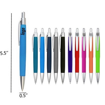 Click Action Rubber Plastic Glue Spray Ballpoint Pen w/Pocket Clip