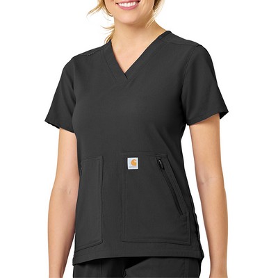 Carhartt® Women's Rugged Flex™ Peak Modern Fit 4-Pocket V-Neck Top