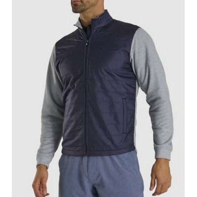 FootJoy® Navy Blue/Heather Gray Full Zip Hybrid Jacket