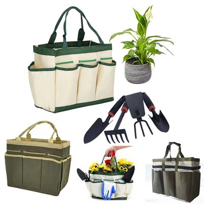 Gardening Tool Organizer Bag With 9 Heavy Duty Pockets