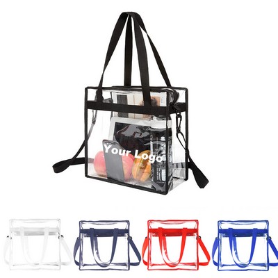 Clear Shoulder Bag with Zipper Closure