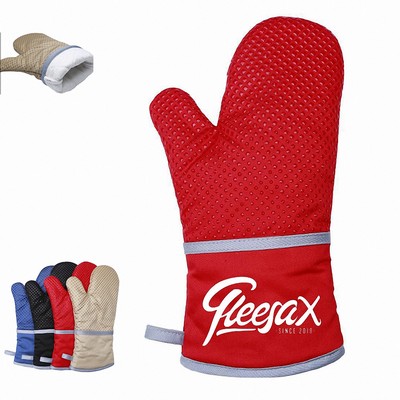 Heat Resistant Thicken Silicone Kitchen Oven Mitt Gloves