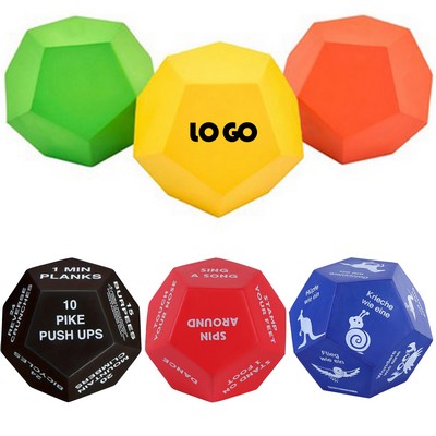 12 Sided PU Dice Squeeze Toy Stress Reducer