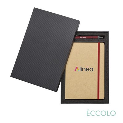 Eccolo® Krafty Journal/Kurt Pen/Stylus Gift Set - (M) 5¾"x8¼" Red