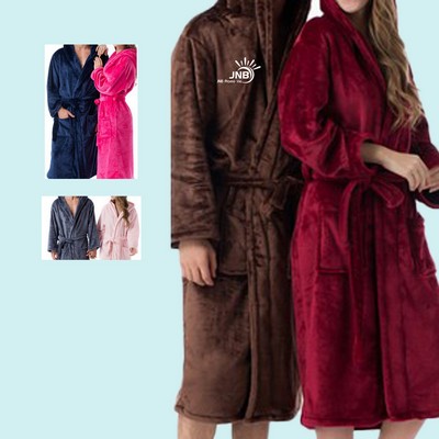 Cozy Unisex Winter Fleece Robe