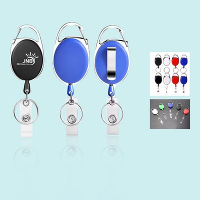 Handy Retractable Carabiner Style Badge Reel & Badge Holder