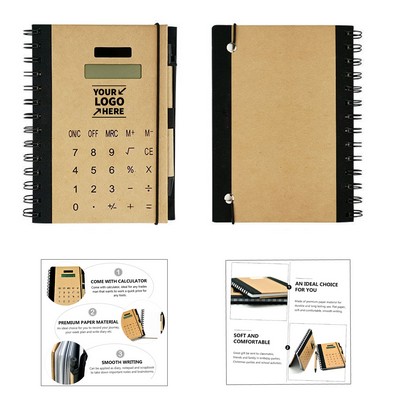 Calculator Notebook With Pen