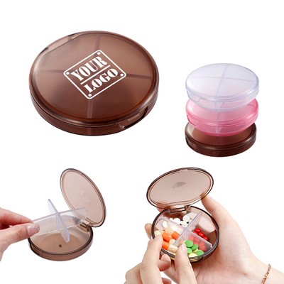 4 Compartments Plastic Pill Case