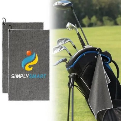 390 GSM Full Color Golf Towel with Carabiner 11.8" X 19.7"