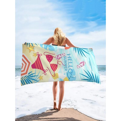 Dye-Sublimation Velour Beach Towel ( 32'' X 70'')