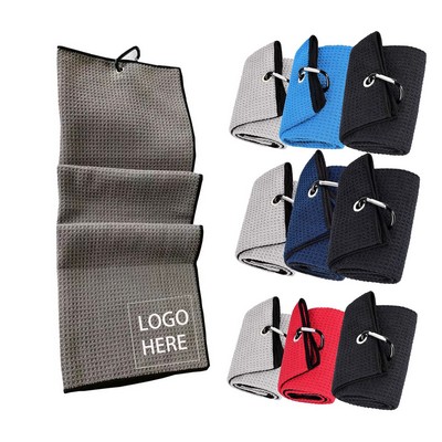 16 x 24 Inch Microfiber Waffle Pattern Golf Towel