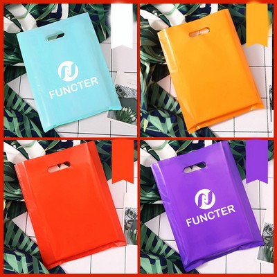 9"x12" 2.4mil Merchandise Bags with Die Cut Handles for Boutique Bag Shopping Cloth Bags