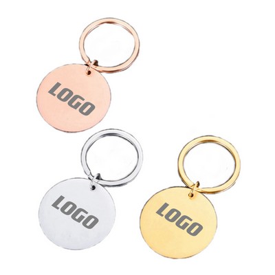 Custom Round Stainless Steel Key Chain