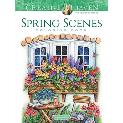 Creative Haven Spring Scenes Coloring Book