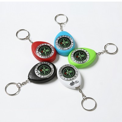 Portable Mini Compass Keychain