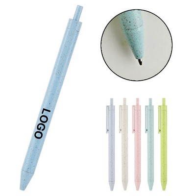 Retractable Wheat Straw Gel Pens