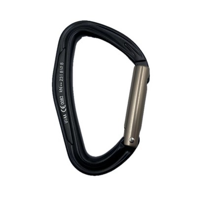 D Shape Straight Gate Aluminum Carabiner