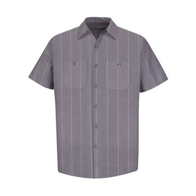 Red Kap® Industrial Short Sleeve Striped Work Shirt