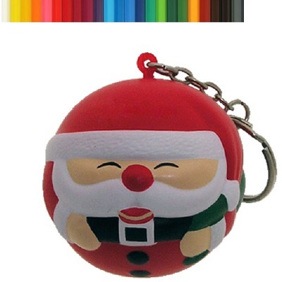 Santa Claus Ball Stress Reliever Keychain