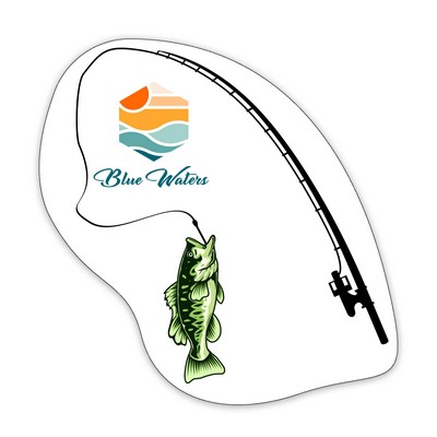 Fish and Fishing Pole Shaped NoteKeeper™ Magnet 20 Mil