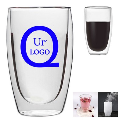 450Ml Double Wall Insulate Glass Mug